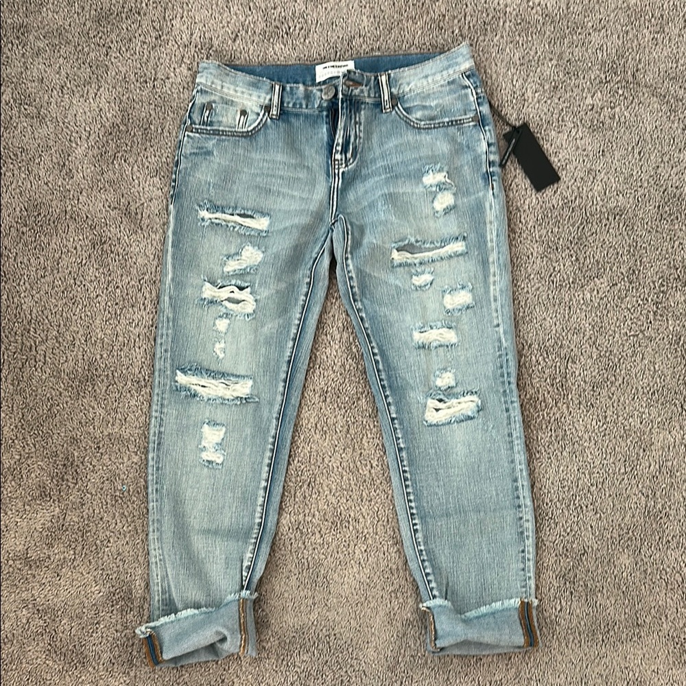 Distressed Light Blue Jeans